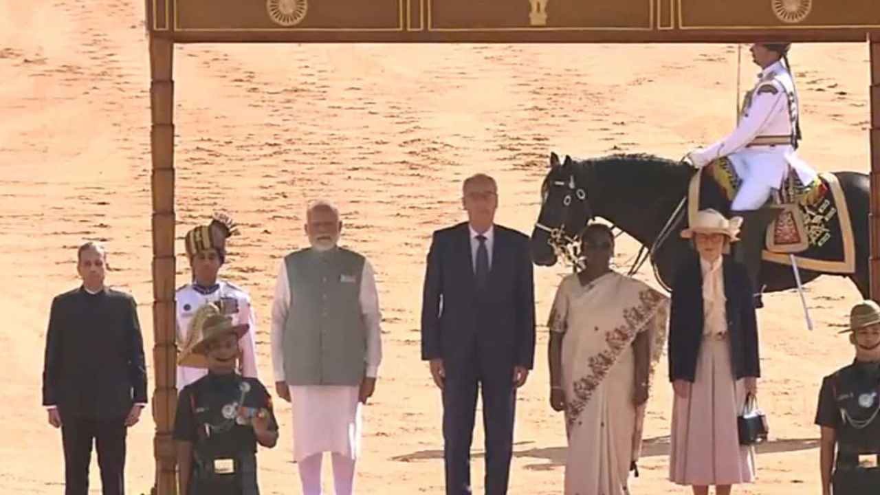 Swiss President Guy Parmelin Gets Ceremonial Welcome In Delhi