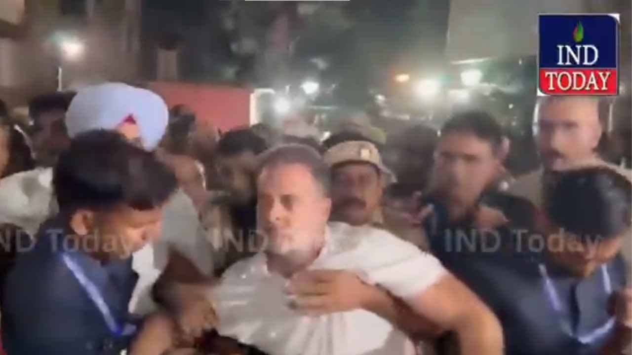 Rahul Gandhi Detained By Police For Protesting Against CEC Gyanesh Kumar