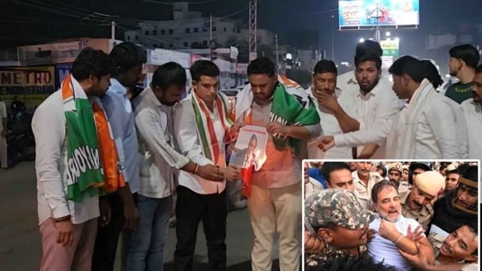 Youth Congress Stages Midnight Protest Over SIR, Detention Of Rahul Gandhi