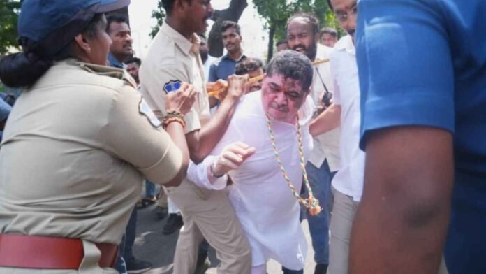 Chalo Lok Bhavan: Telangana Congress Leaders Detained During Protest