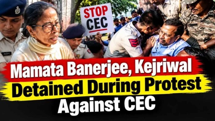Mamata Banerjee, Kejriwal Detained During Protest Against CEC