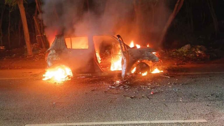 Hyderabad ORR Car Fire: No Casualties Reported