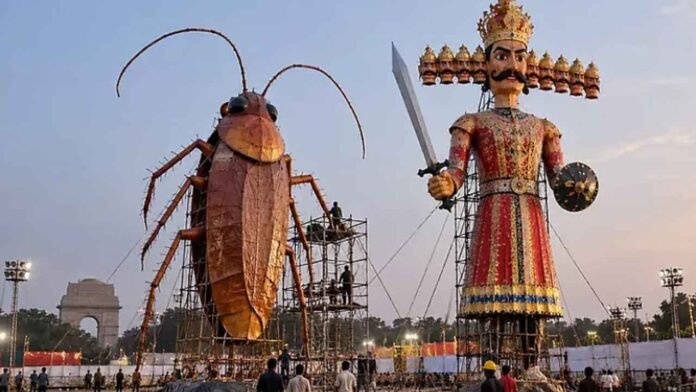 Delhi Ramlila Cockroach Effigy Sparks Debate