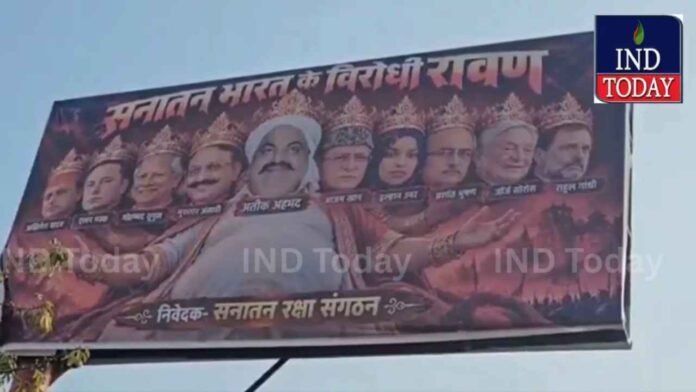 Lucknow Ravana Posters Target Rahul Gandhi And Others
